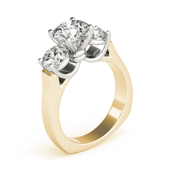 Round Three-Stone Diamond Engagement Ring · 3.00 ct tw