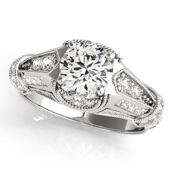 Round Antique Diamond Engagement Ring · 1.69 ct tw