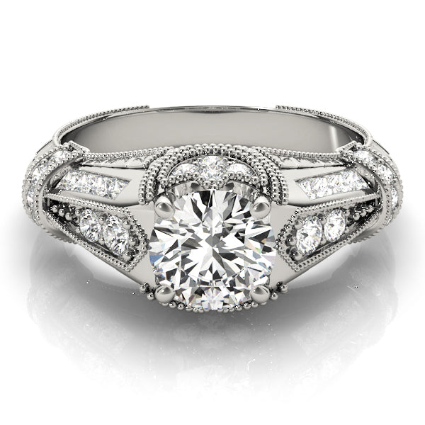 Round Antique Diamond Engagement Ring · 1.69 ct tw