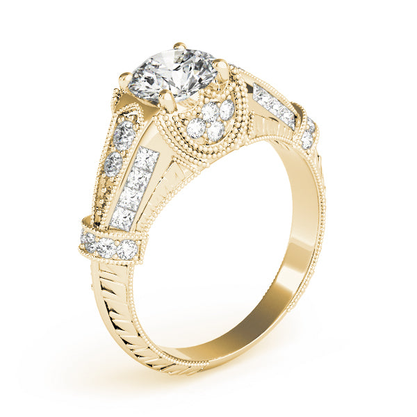 Round Antique Diamond Engagement Ring · 1.69 ct tw