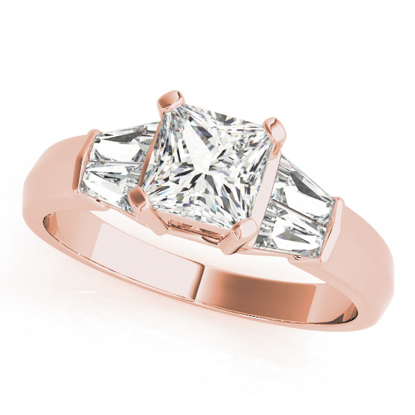Square Fancy Shape Baguette Diamond Engagement Ring · 0.56 ct tw