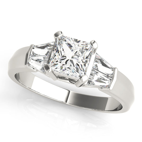 Square Fancy Shape Baguette Diamond Engagement Ring · 0.56 ct tw