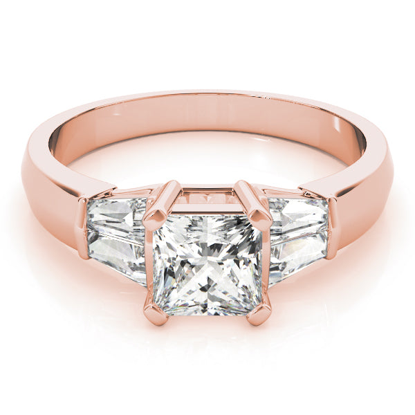 Square Fancy Shape Baguette Diamond Engagement Ring · 0.56 ct tw