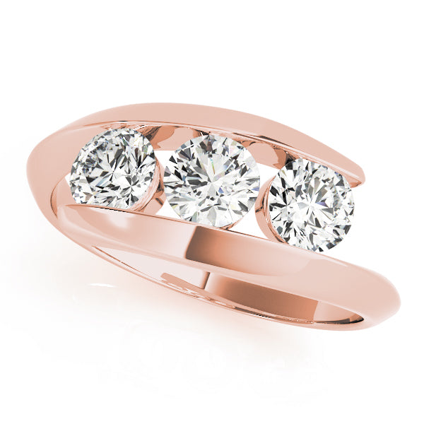 Round Three-Stone Diamond Engagement Ring · 0.48 ct tw