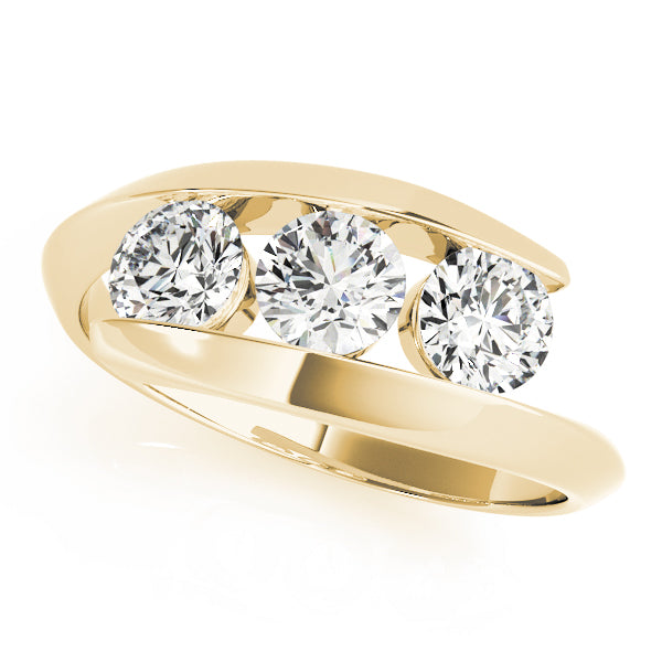 Round Three-Stone Diamond Engagement Ring · 0.48 ct tw