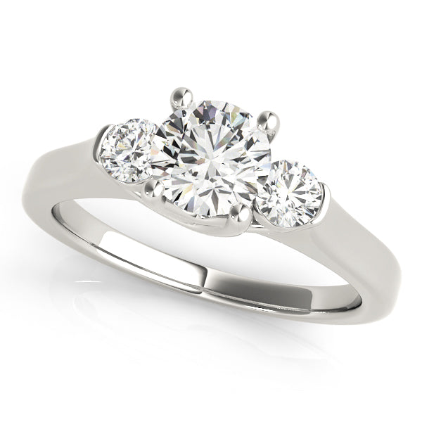 Round Three-Stone Diamond Engagement Ring · 0.99 ct tw