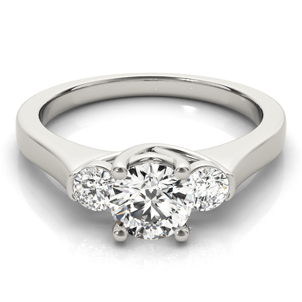 Round Three-Stone Diamond Engagement Ring · 0.99 ct tw