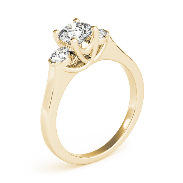 Round Three-Stone Diamond Engagement Ring · 0.99 ct tw