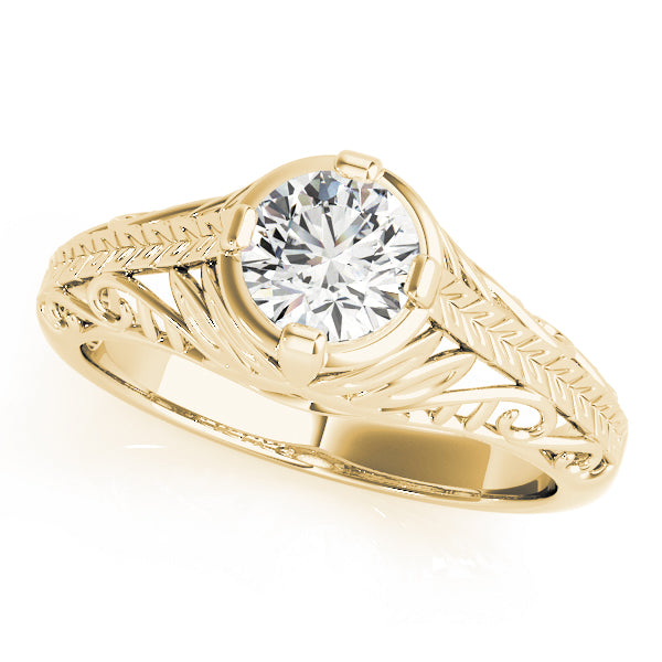 Round Antique Diamond Engagement Ring · 0.50 ct tw
