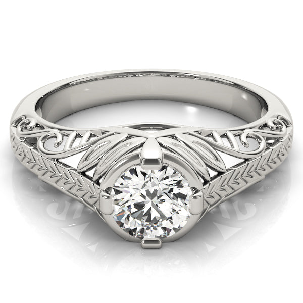 Round Antique Diamond Engagement Ring · 0.50 ct tw