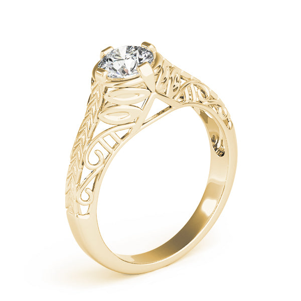 Round Antique Diamond Engagement Ring · 0.50 ct tw