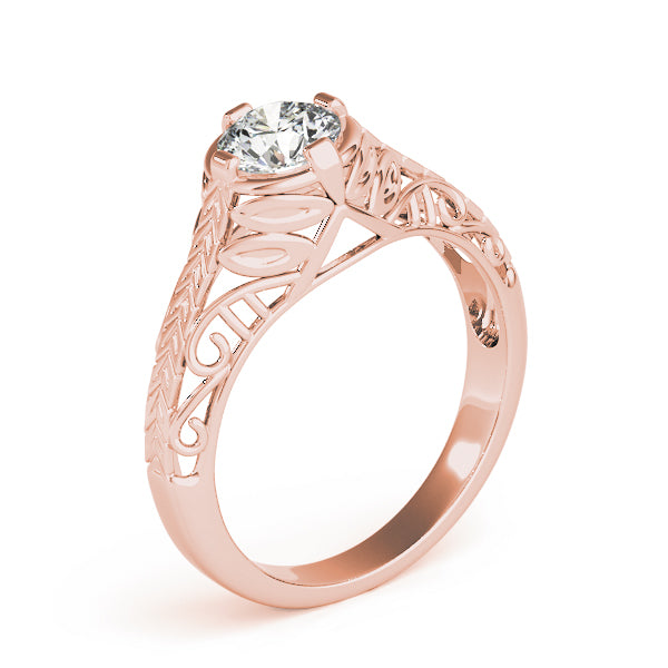 Round Antique Diamond Engagement Ring · 0.50 ct tw