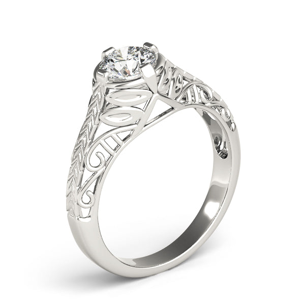 Round Antique Diamond Engagement Ring · 0.50 ct tw