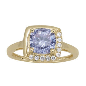 Cushion Princess Gemstone Fashion Ring · 0.10 ct tw