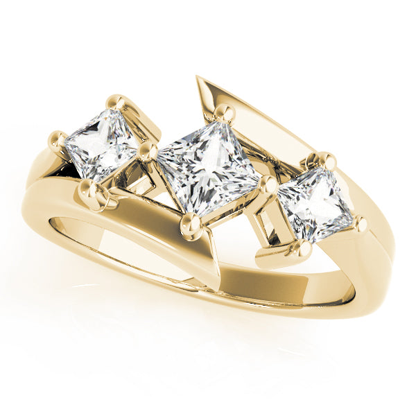 Square Three-Stone Princess Diamond Engagement Ring · 1.12 ct tw