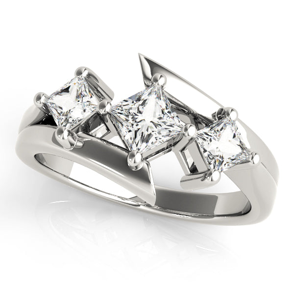 Square Three-Stone Princess Diamond Engagement Ring · 1.12 ct tw