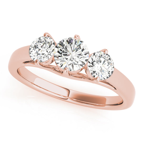 Round Three-Stone Diamond Engagement Ring · 0.50 ct tw