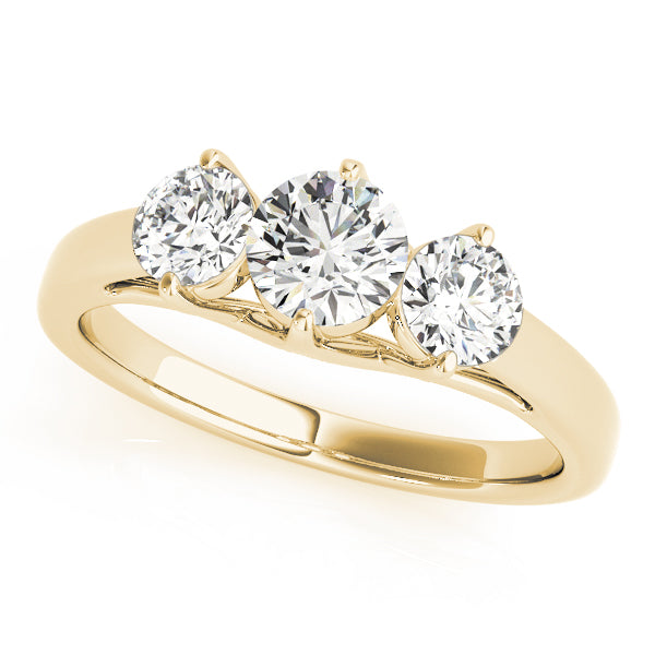 Round Three-Stone Diamond Engagement Ring · 3.00 ct tw