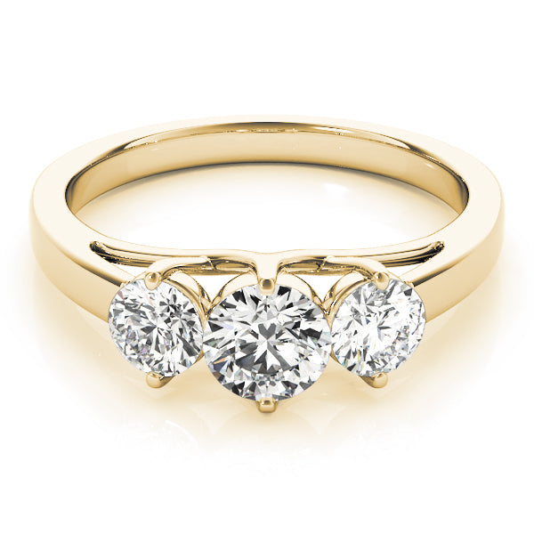 Round Three-Stone Diamond Engagement Ring · 0.50 ct tw