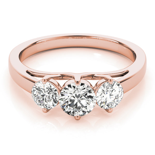 Round Three-Stone Diamond Engagement Ring · 3.00 ct tw