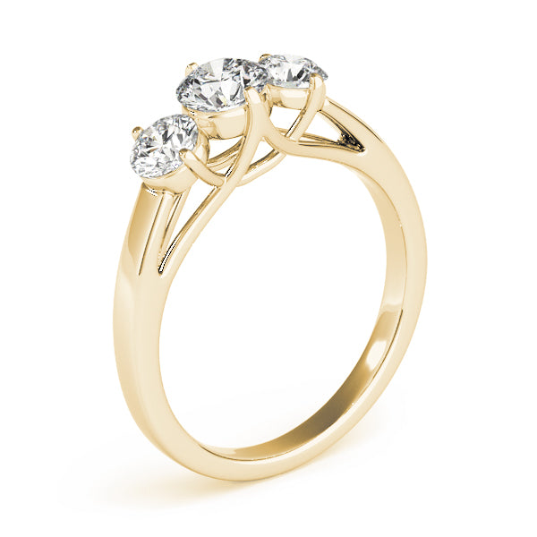 Round Three-Stone Diamond Engagement Ring · 0.50 ct tw