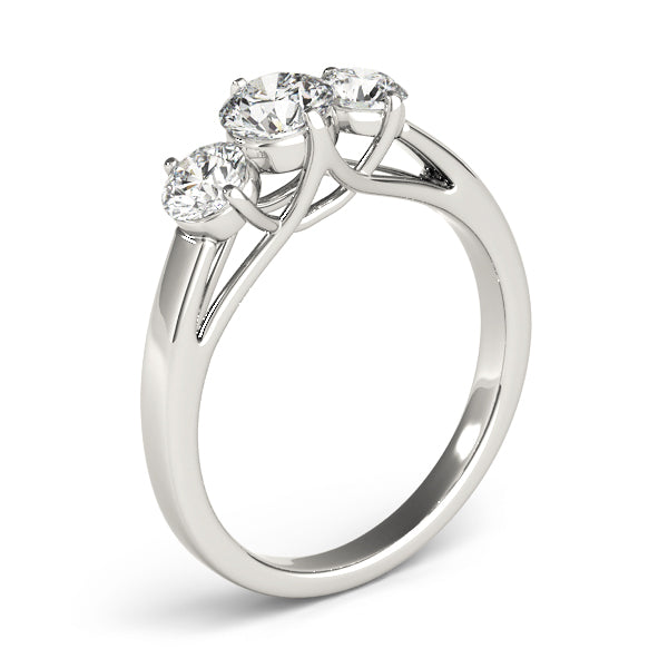 Round Three-Stone Diamond Engagement Ring · 0.50 ct tw