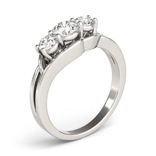 Round Three-Stone Diamond Engagement Ring · 1.00 ct tw