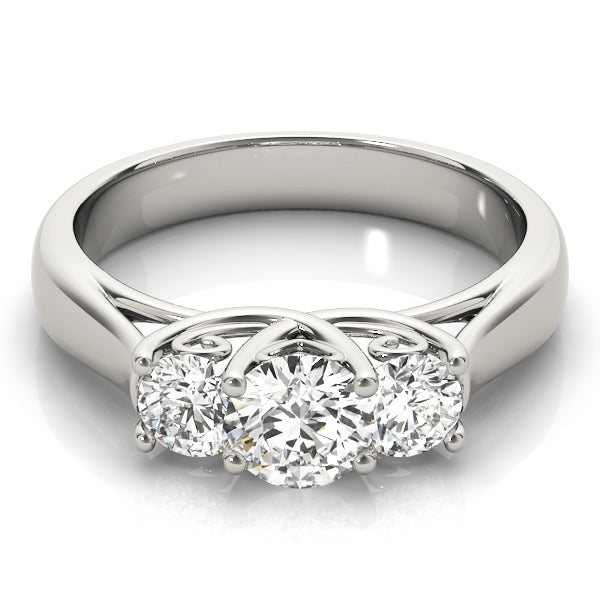 Round Three-Stone Diamond Engagement Ring · 1.00 ct tw