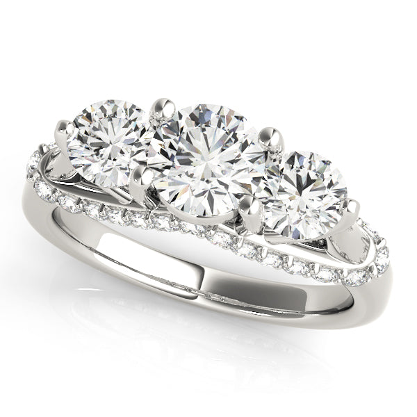 Round Three-Stone Diamond Engagement Ring · 1.45 ct tw