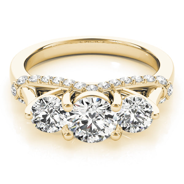 Round Three-Stone Diamond Engagement Ring · 1.45 ct tw