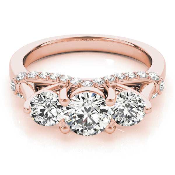 Round Three-Stone Diamond Engagement Ring · 1.45 ct tw