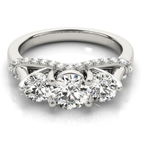 Round Three-Stone Diamond Engagement Ring · 1.45 ct tw