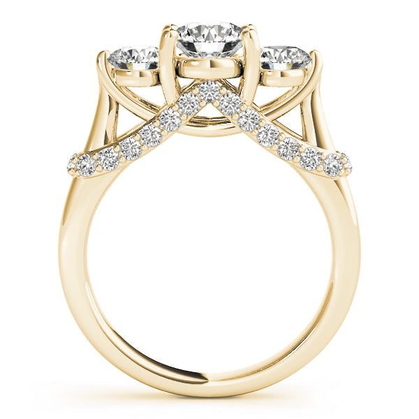 Round Three-Stone Diamond Engagement Ring · 1.45 ct tw