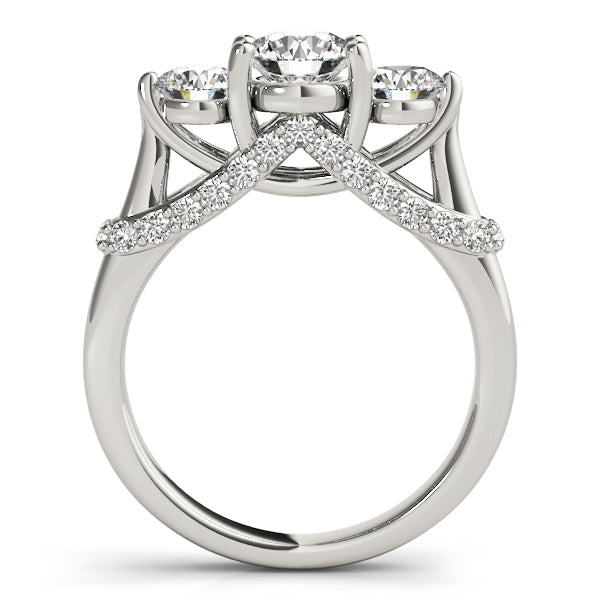 Round Three-Stone Diamond Engagement Ring · 1.45 ct tw
