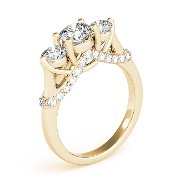 Round Three-Stone Diamond Engagement Ring · 1.45 ct tw