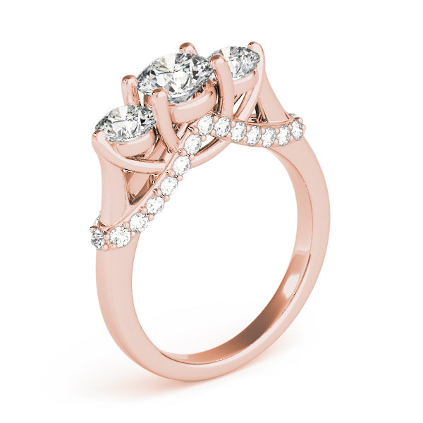 Round Three-Stone Diamond Engagement Ring · 1.45 ct tw