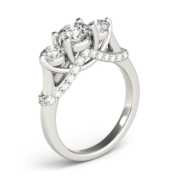 Round Three-Stone Diamond Engagement Ring · 1.45 ct tw