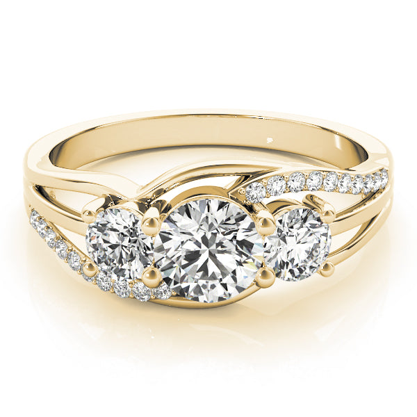Round Three-Stone Diamond Engagement Ring · 1.10 ct tw
