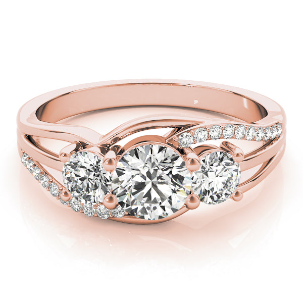 Round Three-Stone Diamond Engagement Ring · 1.10 ct tw