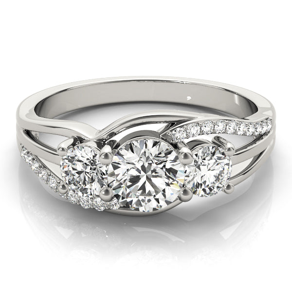 Round Three-Stone Diamond Engagement Ring · 0.50 ct tw