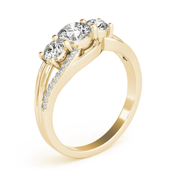 Round Three-Stone Diamond Engagement Ring · 1.10 ct tw