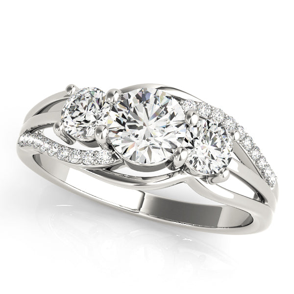 Round Three-Stone Diamond Engagement Ring · 0.50 ct tw