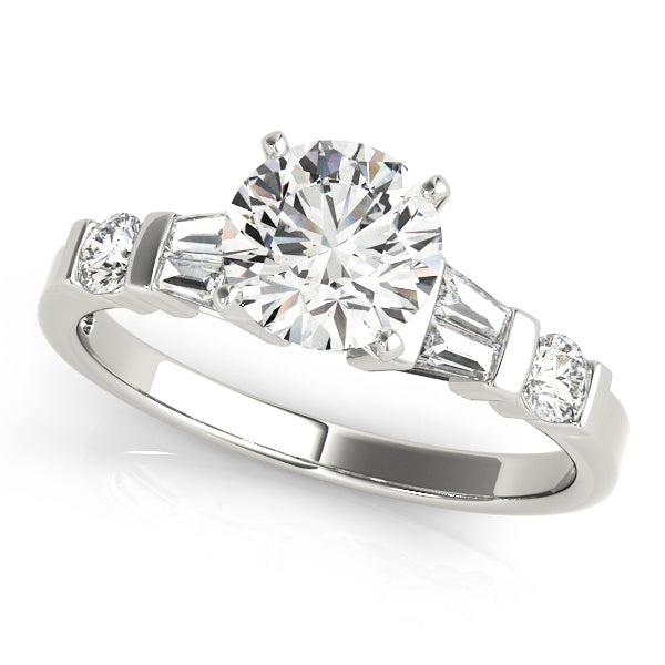 Baguette Fancy Shape Diamond Engagement Ring · 0.32 ct tw