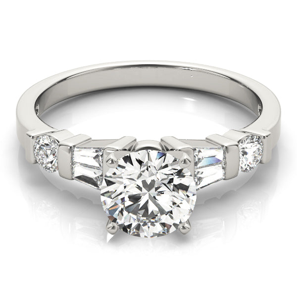 Baguette Fancy Shape Diamond Engagement Ring · 0.32 ct tw
