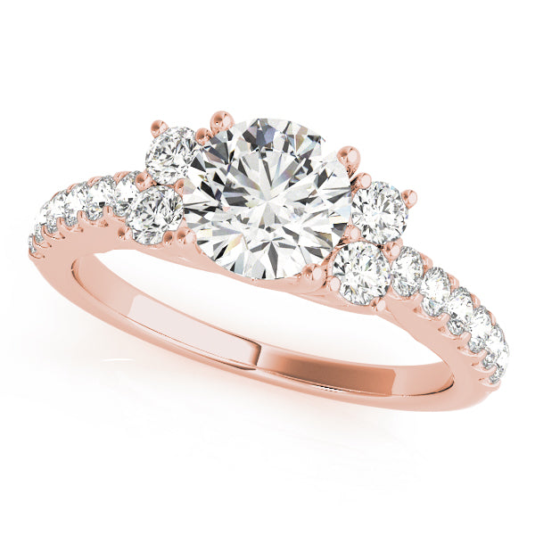 Round Cluster Sides Diamond Engagement Ring · 1.60 ct tw