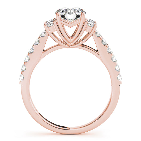 Round Cluster Sides Diamond Engagement Ring · 1.60 ct tw
