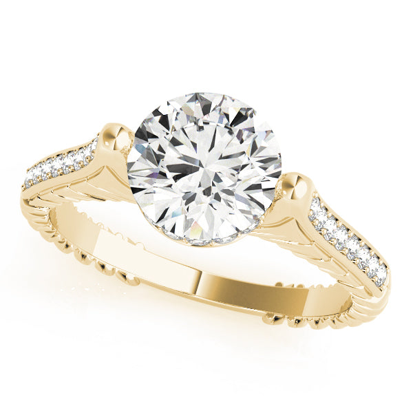 Round Antique Diamond Engagement Ring · 0.66 ct tw
