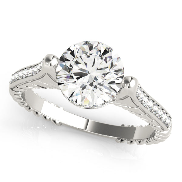 Round Antique Diamond Engagement Ring · 1.17 ct tw