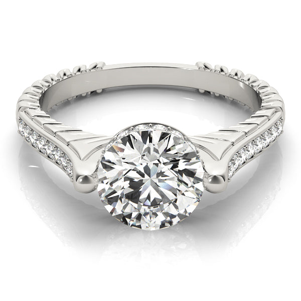 Round Antique Diamond Engagement Ring · 0.66 ct tw