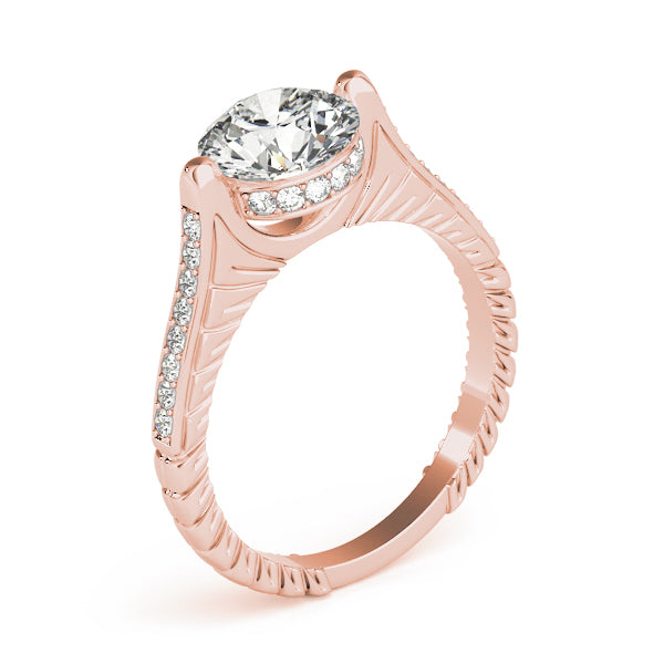 Round Antique Diamond Engagement Ring · 0.66 ct tw